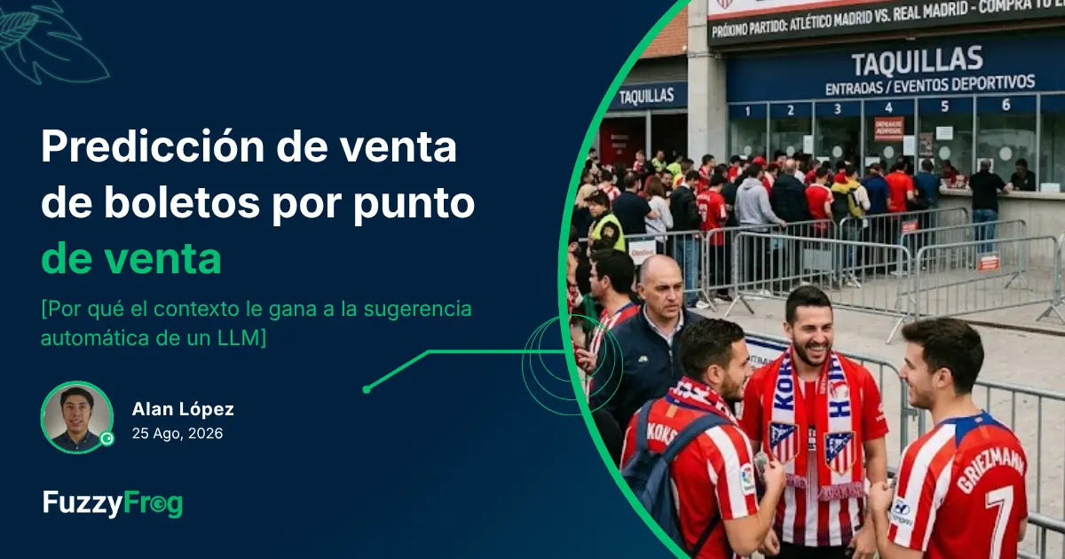 Boletos de un evento deportivo distribuidos entre distintos puntos de venta externos, analizados con machine learning para predecir su demanda