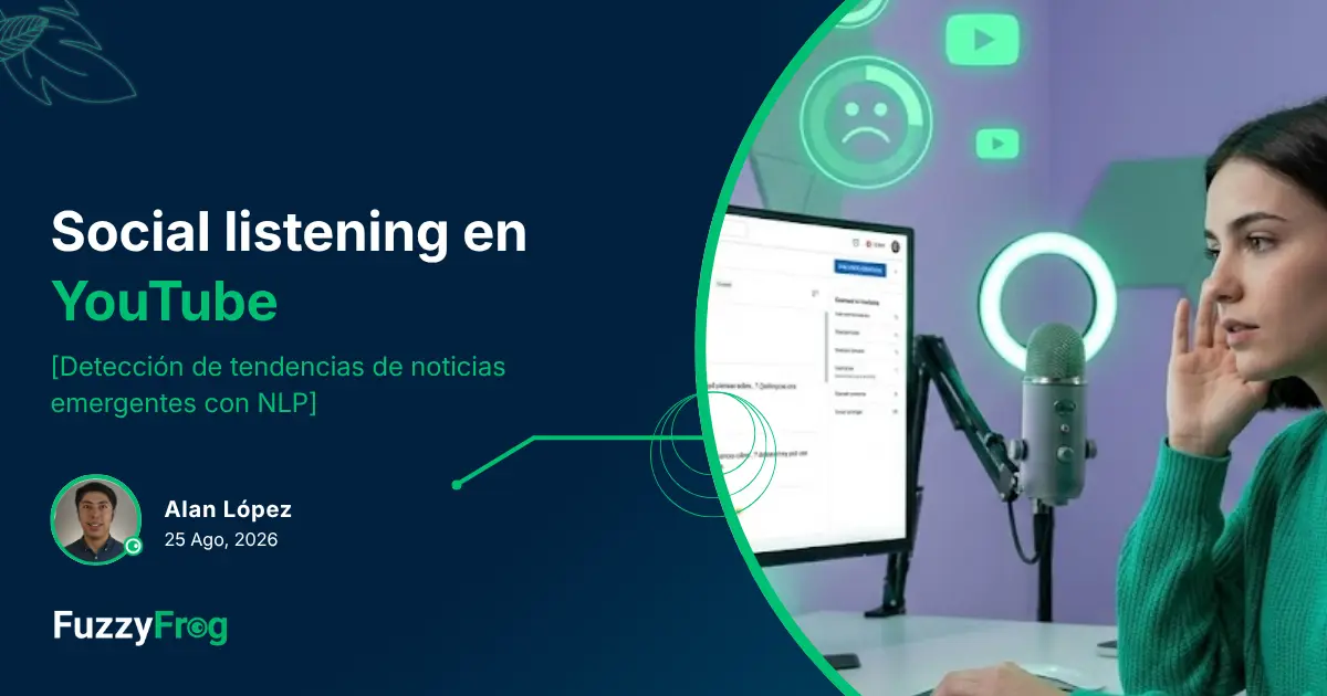 Nube de comentarios de YouTube analizados con procesamiento de lenguaje natural para detectar tendencias de noticias emergentes