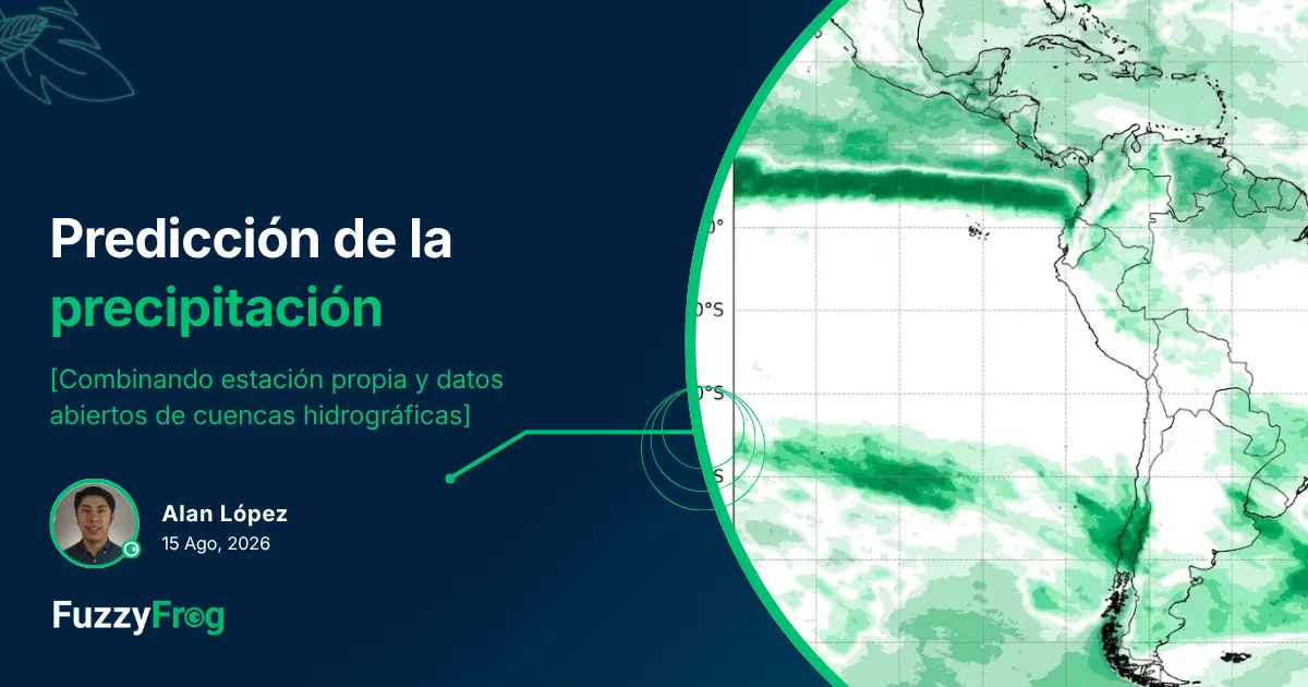 Estación de precipitación en una cuenca hidrográfica andina, con datos satelitales abiertos y delimitación cartográfica analizados con machine learning