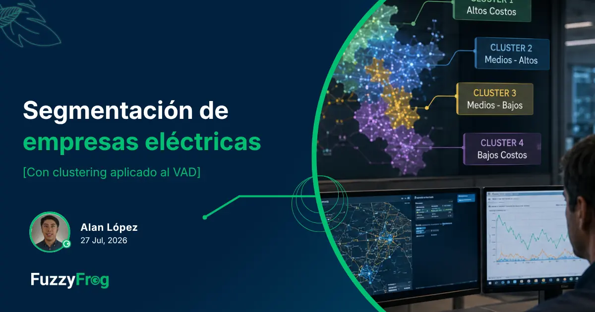 Empresas de distribución eléctrica agrupadas por clustering según su estructura de costos, VADT y CxK